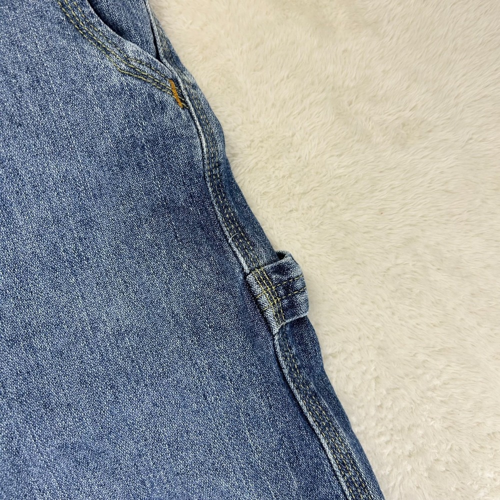 Vintage Levi's SilverTab Carpenter Jeans Mens 38x32 Blue Denim Workwear Pockets - Picture 3 of 16